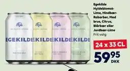 BorderShop Egekilde HyldeblomstLime, HindbærRabarber, Med brus, Citrus, Blårbær eller Jordbær-Lime tilbud