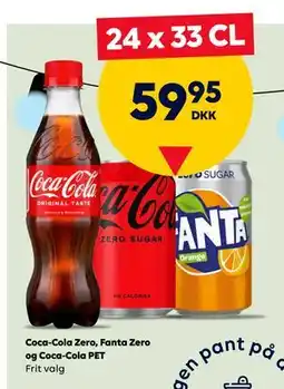 BorderShop Coca-Cola Zero, Fanta Zero og Coca-Cola PET tilbud