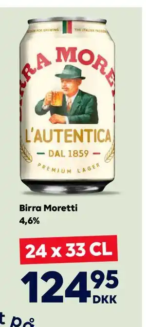 BorderShop Birra Moretti 4,6% tilbud