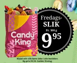 Dagli'Brugsen Fredags SLIK (Candy King) tilbud