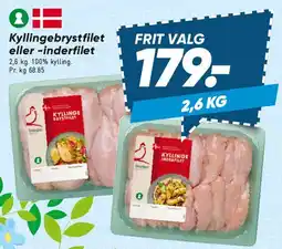 Bilka Kyllingebrystfilet eller -inderfilet tilbud