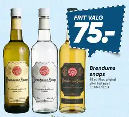 Bilka Brøndums snaps tilbud