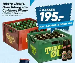 Bilka Tuborg Classic/Grøn Tuborg eller Carlsberg Pilsner tilbud