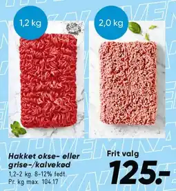 Bilka Hakket okse- eller grise-/kalvekød tilbud
