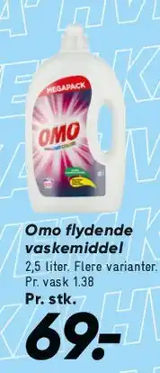 Bilka OMO flydende vaskemiddel tilbud