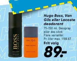 Bilka Hugo Boss, Van Gils eller Lacoste deodorant tilbud