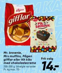 Bilka Pågen Gifflar / Mr. Brownie / Mr. Muffins tilbud