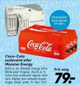 Bilka Coca‑Cola sodavand eller Monster Energy tilbud
