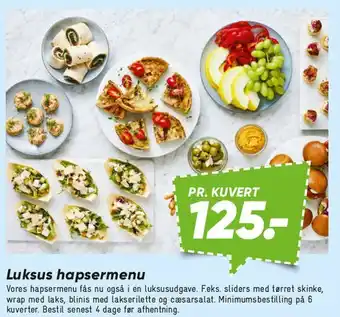 Bilka Luksus hapsermenu tilbud