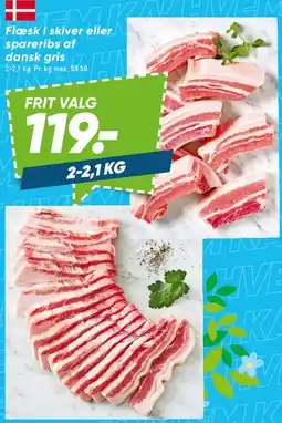 Bilka Flæsk i skiver eller spareribs tilbud