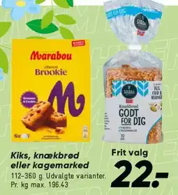Bilka Kiks, knækbrød eller kagemarked tilbud
