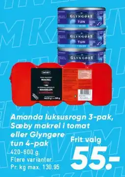 Bilka Amando luksus tun 3-pak / andre dåsevarer tilbud