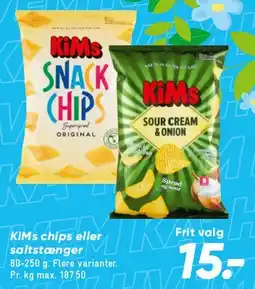Bilka KiMs chips eller saltstænger tilbud