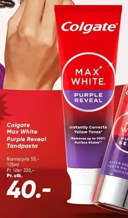Bilka Colgate Max White Purple – Purple Reveal & Purple Serum tilbud