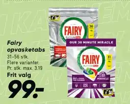 Bilka Fairy opvasketabs tilbud