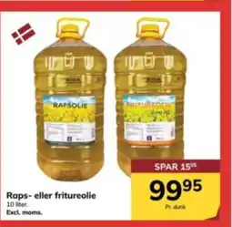 Dagrofa Food Service Raps- eller fritureolie tilbud