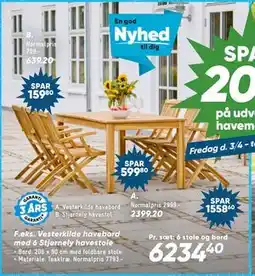 Bilka Vesterkilde havebord tilbud