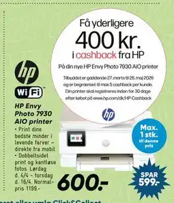 Bilka HP Envy Photo 7930 AIO printer tilbud