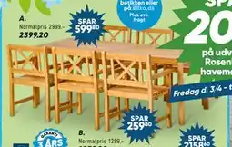Bilka Rosenborg havebord 210 cm tilbud