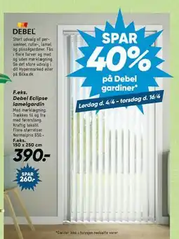 Bilka SPAR 40% på Debel gardiner tilbud