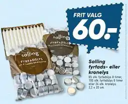 Bilka Salling fyrfads- eller kronelys tilbud