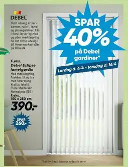 Bilka Debel Eclipse lamelgardin tilbud