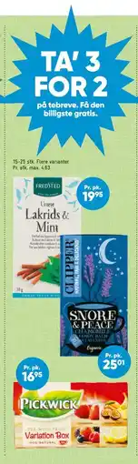 Bilka TA' 3 FOR 2 på tebreve tilbud