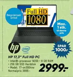 Bilka HP 17,3” Full HD PC tilbud