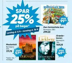Bilka Spar 25% på bøger tilbud
