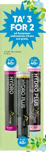 Bilka TA' 3 FOR 2 på Purepower elektrolytter tilbud