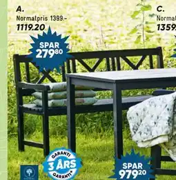 Bilka Rosenborg bænk tilbud