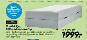 Bilka Nordisk Fjer B90 med opbevaring tilbud