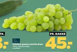 Netto Premieur grønne stenfrie druer tilbud