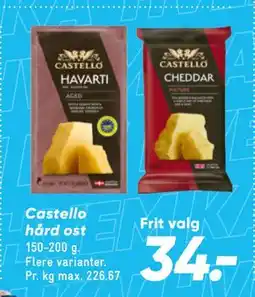 Bilka Castello hård ost tilbud