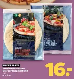 Netto Premieur fuldkorns- eller surdejspizzabund tilbud