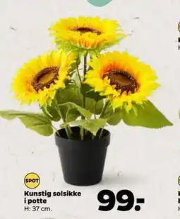 Netto Kunstig solsikke i potte tilbud