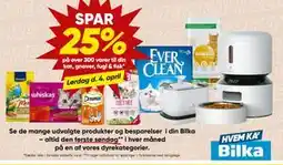Bilka SPAR. 25% på over 300 varer til din kat, gnaver, fugl & fisk tilbud