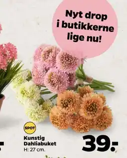 Netto Kunstig Dahliabuket tilbud