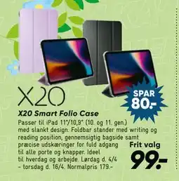 Bilka X20 Smart Folio Case tilbud