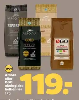 Netto Amora eller ØGO økologiske helbønner tilbud