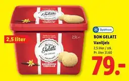 Lidl BON GELATI Vaniljeis tilbud