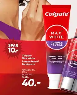 Bilka Colgate Max White Purple Reveal Tandpasta tilbud