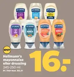 Netto Hellmann's mayonnaise eller dressing tilbud