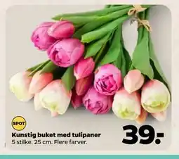 Netto Kunstig buket med tulipaner tilbud