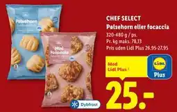 Lidl CHEF SELECT Pølsehorn eller focaccia, App-pris tilbud