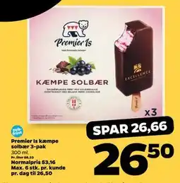 Netto Premier Is kæmpe solbær 3-pak tilbud