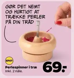 Netto Perlespinner i træ tilbud