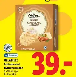 Lidl GELATELLI Ispinde med hvid chokolade tilbud