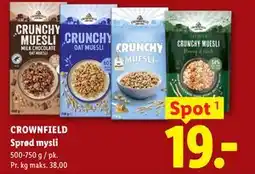 Lidl CROWNFIELD Sprød mysli tilbud