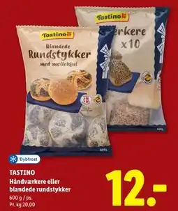 Lidl TASTINO Håndværkere eller blandede rundstykker tilbud